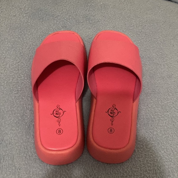 Pink Slides Womens Slides Womens Slip on Shoes Pink Sandals Girls Pink Shoes - Picture 9 of 13